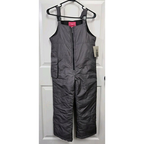 London Fog Youth Snow Ski Bibs Overalls Pants Suit Gray Size M/10-12 - Picture 1 of 4